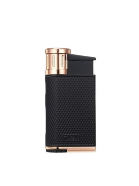 Colibri Evo Feuerzeug Schwarz/Roségold mit Schrägflamme