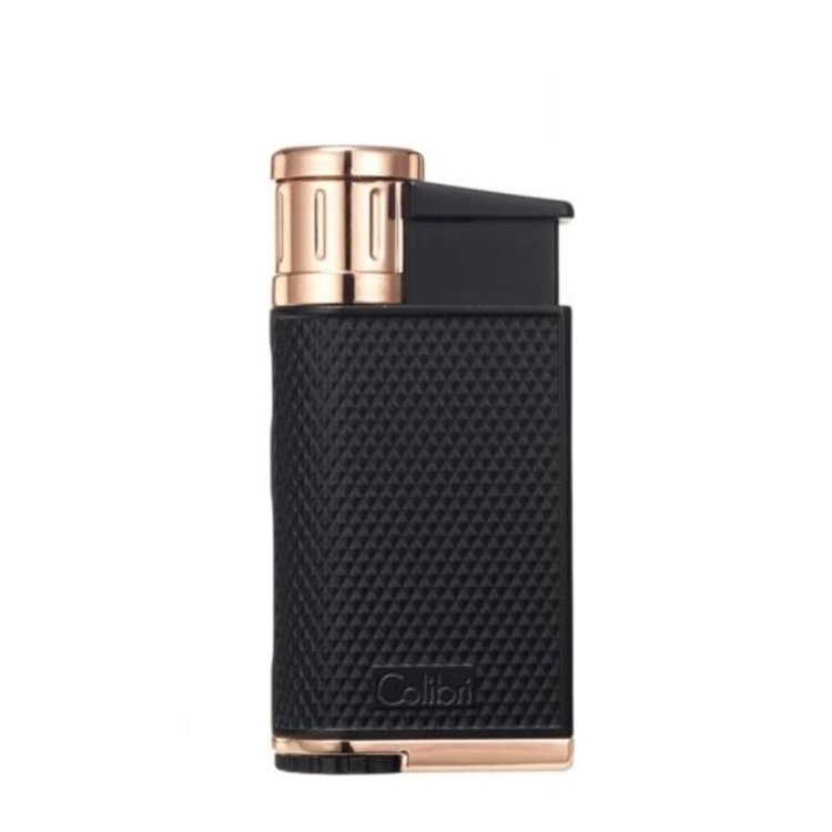 Colibri Evo Feuerzeug Schwarz/Roségold mit Schrägflamme