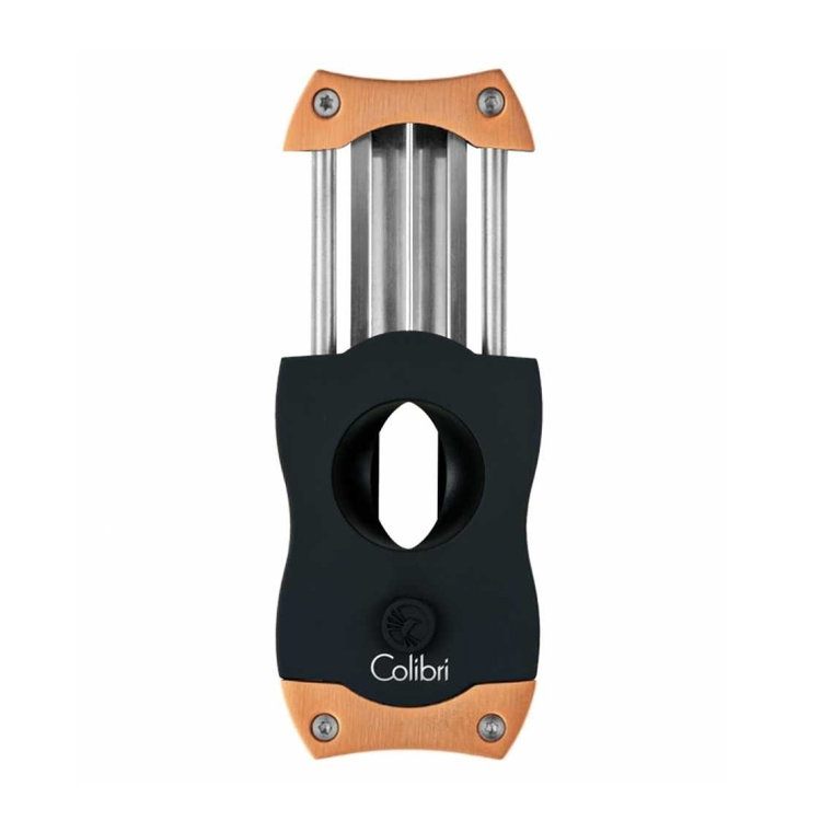 Colibri  V-Cut Kerbschnitt Zigarrencutter schwarz-Rosegold