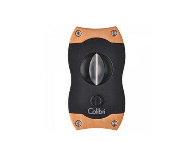 Colibri V-Cut Kerbschnitt Zigarrencutter schwarz-Rosegold