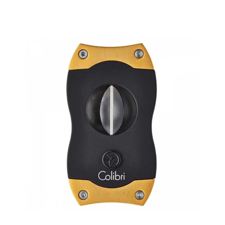 Colibri  V-Cut Zigarrenschneider Gold gebürstet 23 mm