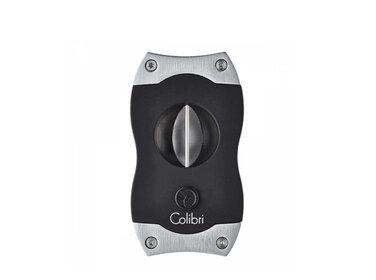 Colibri  Zigarrenschneider V-Cut Kerbschnitt Schwarz/Chrom 23 mm
