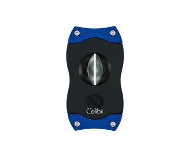 Colibri V-Cut Kerbschnitt Zigarrencutter schwarz-blau
