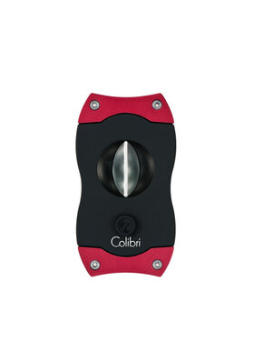 Colibri V-Cut Kerbschnitt Zigarrencutter schwarz rot