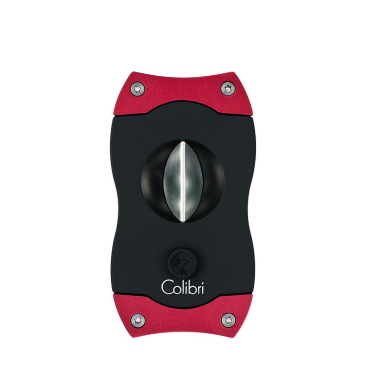 Colibri  V-Cut Kerbschnitt Zigarrencutter schwarz rot