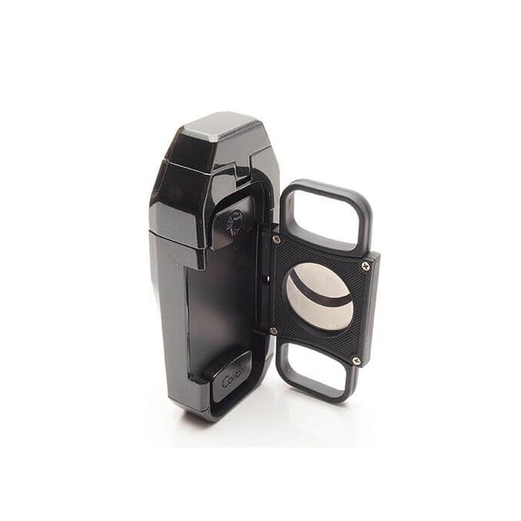 Colibri Boss III Feuerzeug Schwarz mit Cutter