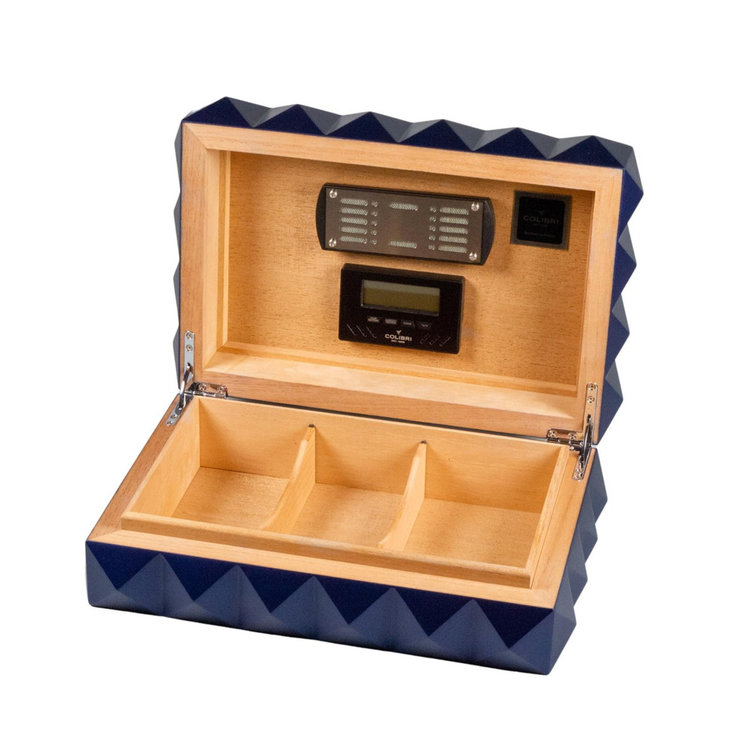 Colibri Quasar Humidor Blau für 50 Zigarren