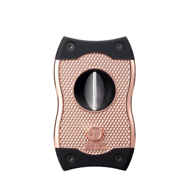 Colibri  "SV-Cut" Doppelklingen- und Keil-Zigarrenschneider 23/27mm - rosegold/schwarz