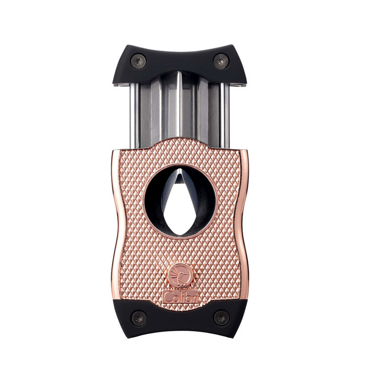 Colibri  "SV-Cut" Doppelklingen- und Keil-Zigarrenschneider 23/27mm - rosegold/schwarz