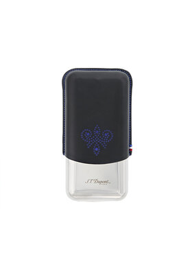 S.T. Dupont 3er Zigarrenetui Blau