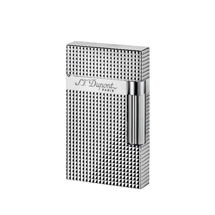 S.T. Dupont Ligne 2 Diamond Head Feuerzeug Palladium/Silber 016184