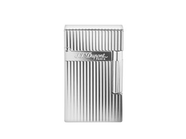 S.T. Dupont Ligne 2 Feuerzeug Längsgestreift Silber/Palladium 016817