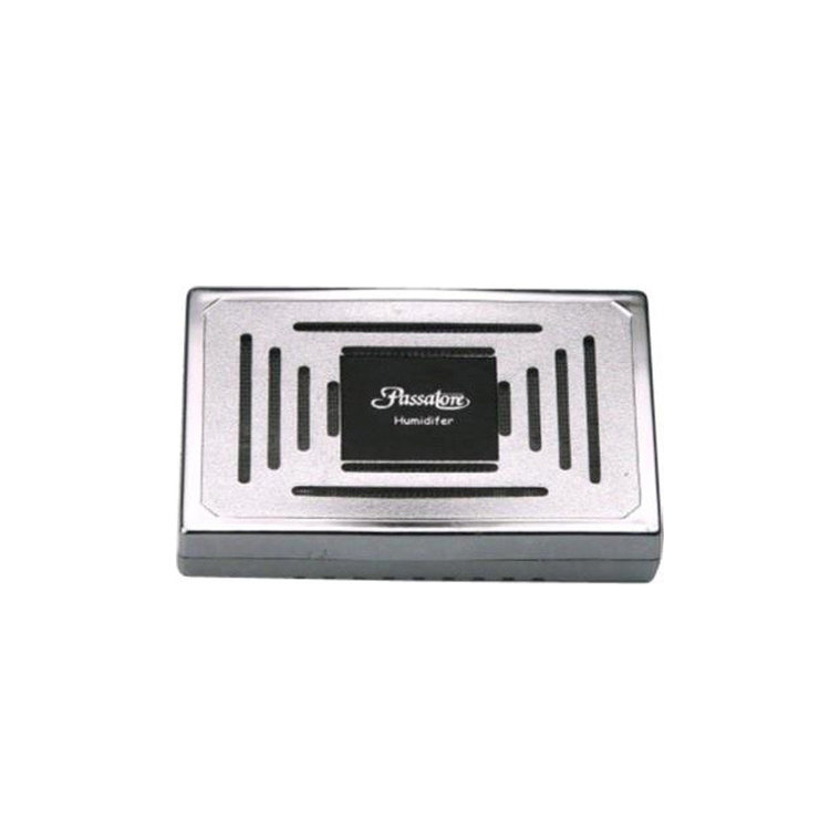 Passatore Polymerbefeuchter eckig chrom für ca. 25-50 Cig.  1.5x9.5x6.5cm, mit Magnet