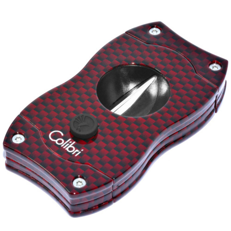 Colibri  V-Cut Kerbschnitt Zigarrencutter Carbon rot