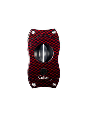 Colibri V-Cut Kerbschnitt Zigarrencutter Carbon rot