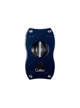 Colibri V-Cut Kerbschnitt Zigarrencutter Carbon Blau