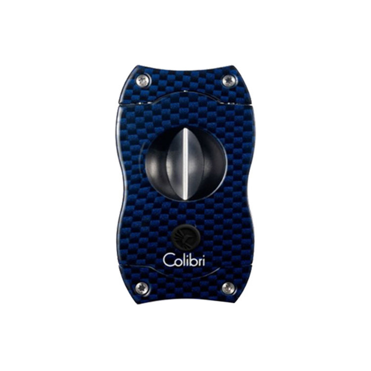 Colibri V-Cut Zigarrenschneider Carbon Blau 23 mm