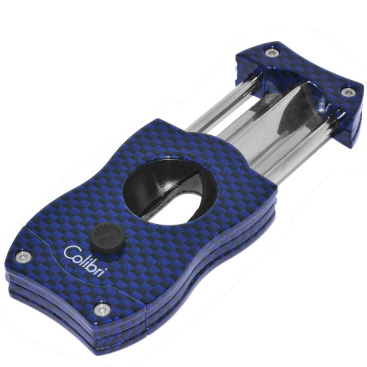 Colibri V-Cut Zigarrenschneider Carbon Blau 23 mm