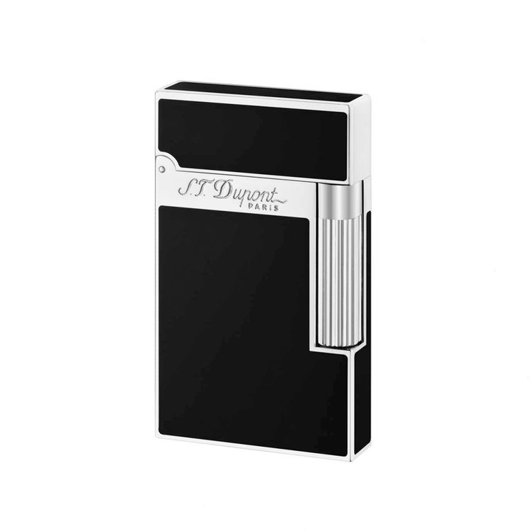 S.T. Dupont Linie 2 Feuerzeug Chinalack Schwarz Palladium