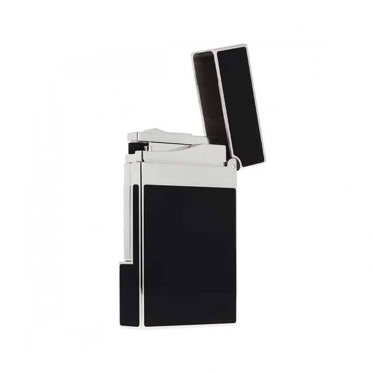 S.T. Dupont  Ligne 2 Feuerzeug Schwarzlack Palladium 016296