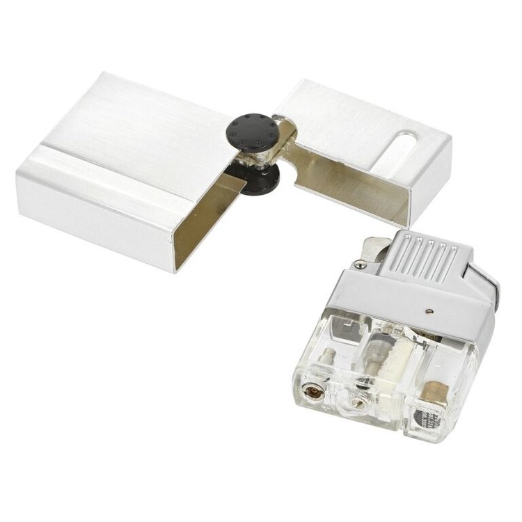 Winjet Premium Feuerzeug 2xJet+Punch chrom gebürstet