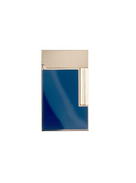 S.T. Dupont Feuerzeug Linie 2 Blue Gelbgold
