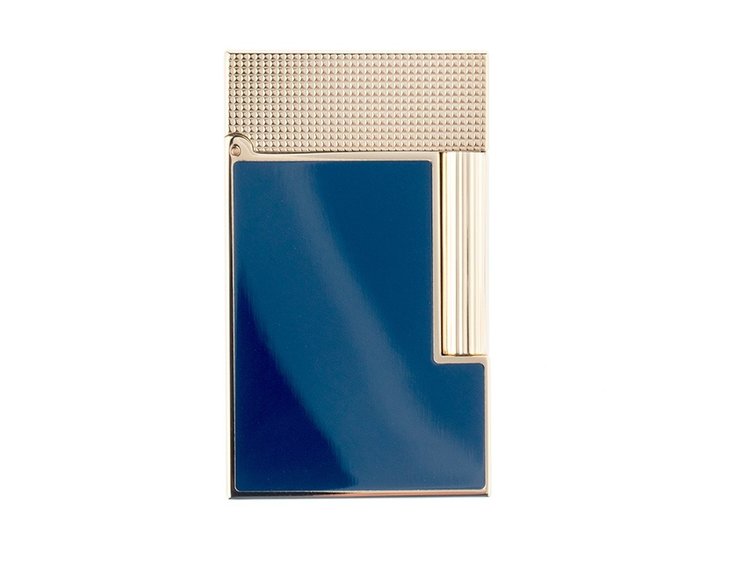 S.T. Dupont  Feuerzeug Linie 2 Blue Gelbgold