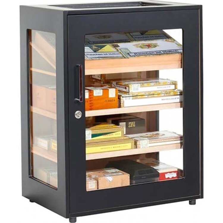 Adorini Humidorschrank Salina Schwarz mit elektronischer Befeuchtung