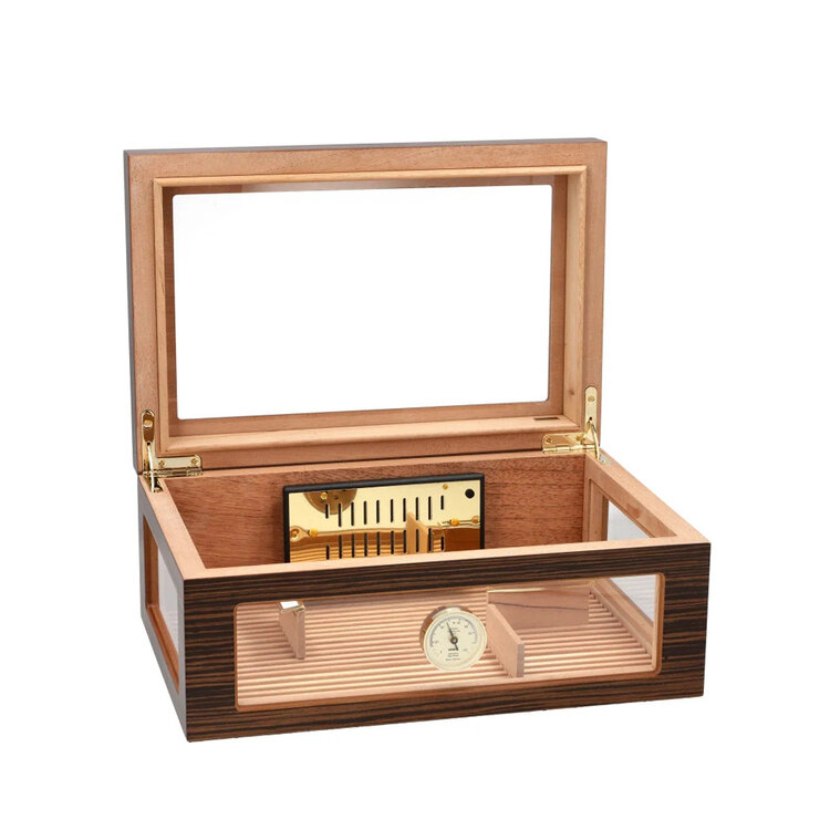Adorini Humidor Treviso Grande Deluxe Ebenholz mit Glas