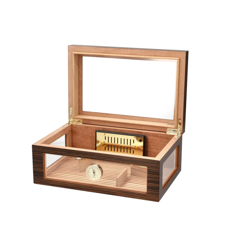 Adorini Humidor Treviso Grande Deluxe Ebenholz mit Glas