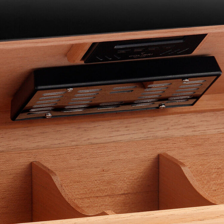 Colibri Rally Humidor Schwarz/Blau für 100–125 Zigarren
