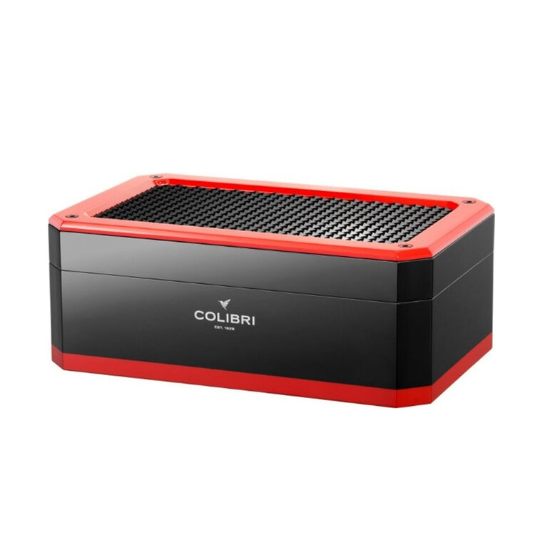 Colibri Rally Humidor Schwarz/Rot für 100–125 Zigarren