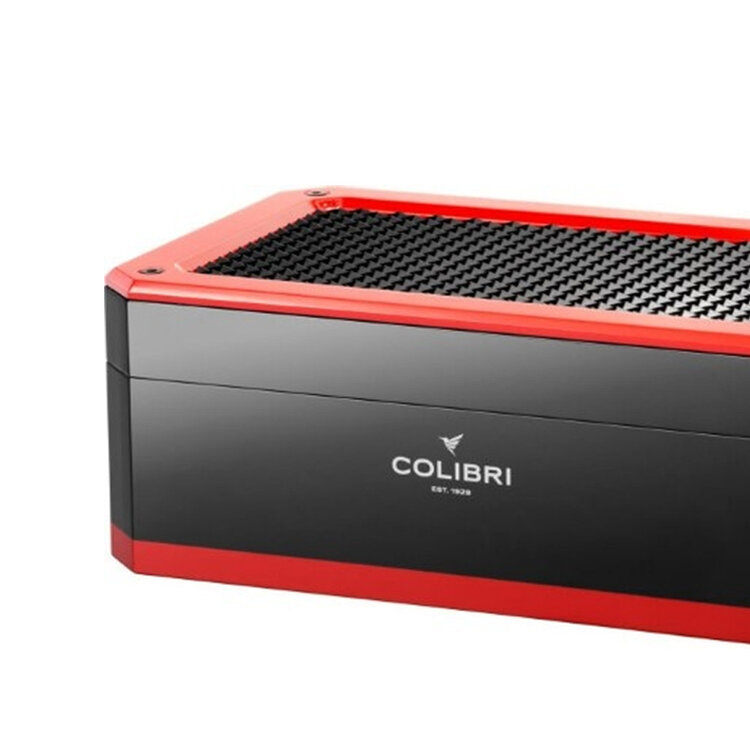 Colibri Rally Humidor Schwarz/Rot für 100–125 Zigarren