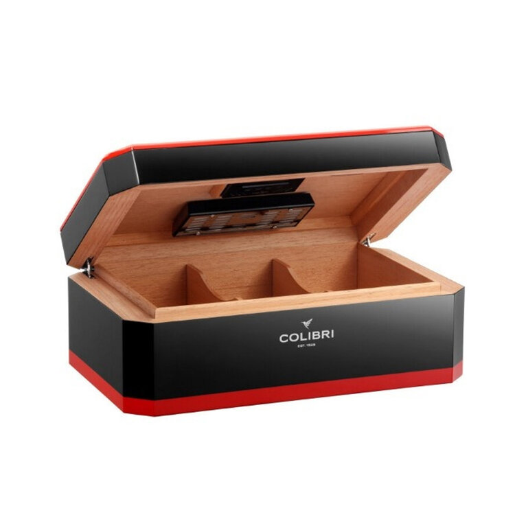Colibri Rally Humidor Schwarz/Rot für 100–125 Zigarren