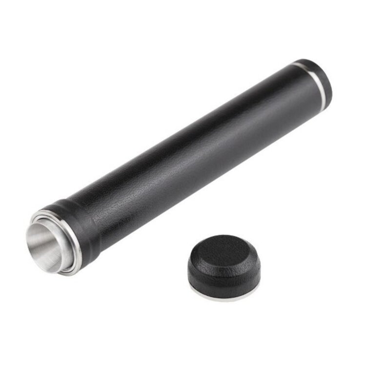 Graziani  Zigarrentube aus schwarzem Leder mit Federsystem