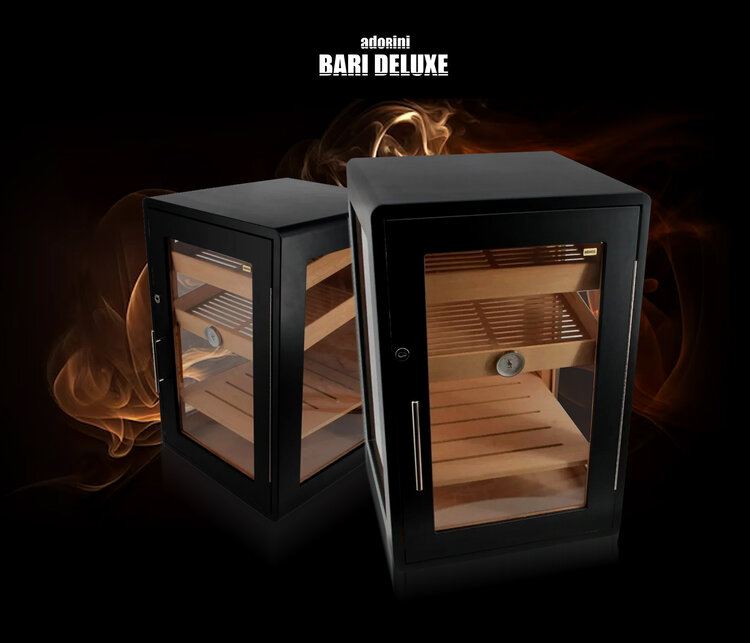 Adorini Humidorschrank Bari Deluxe Schwarz