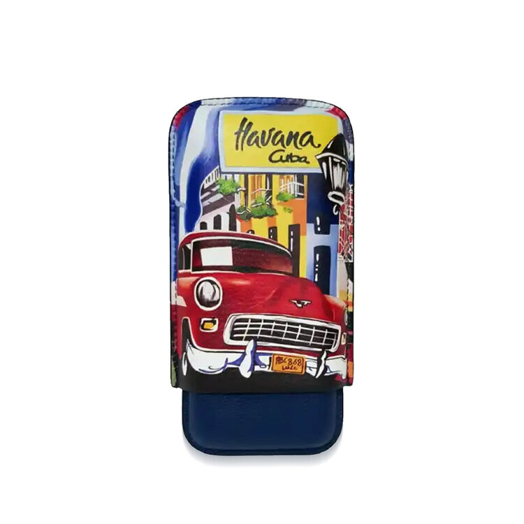 Graziani Leder Zigarrenetui Havanna für 3 Zigarren