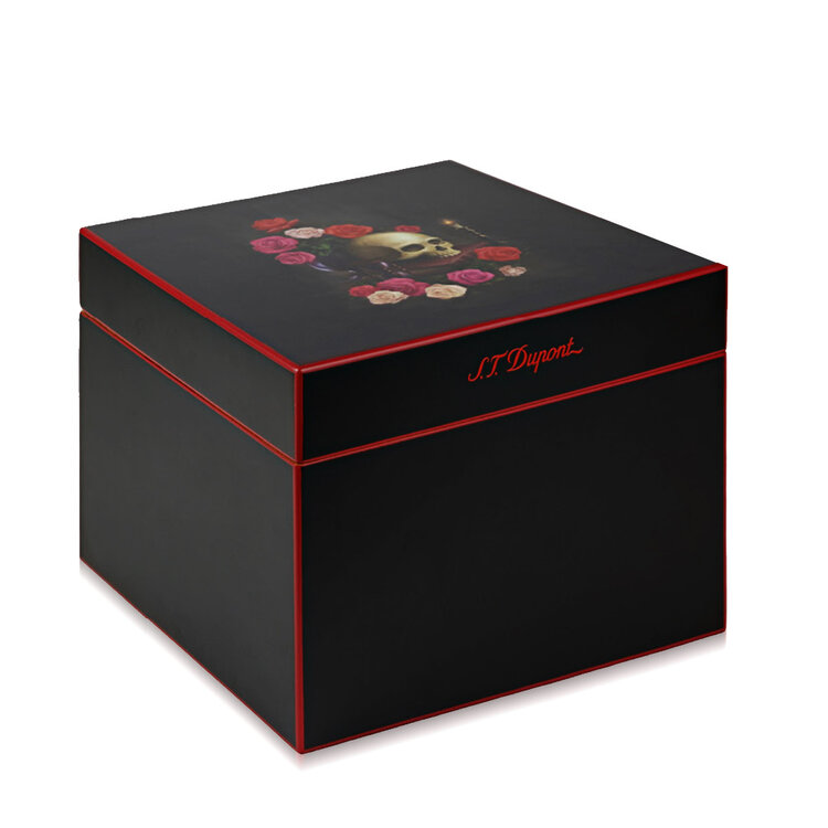 S.T. Dupont Memento Mori*  Cube Humidor Black 001394