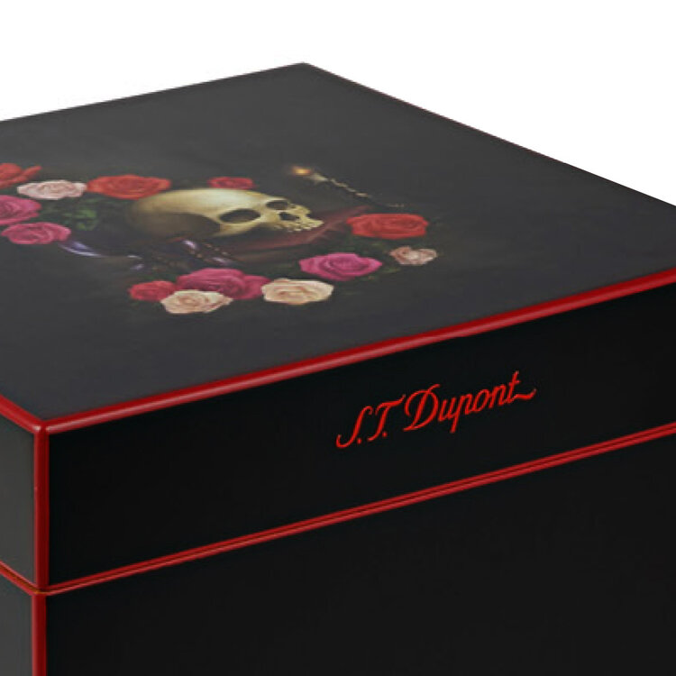 S.T. Dupont Memento Mori*  Cube Humidor Black 001394