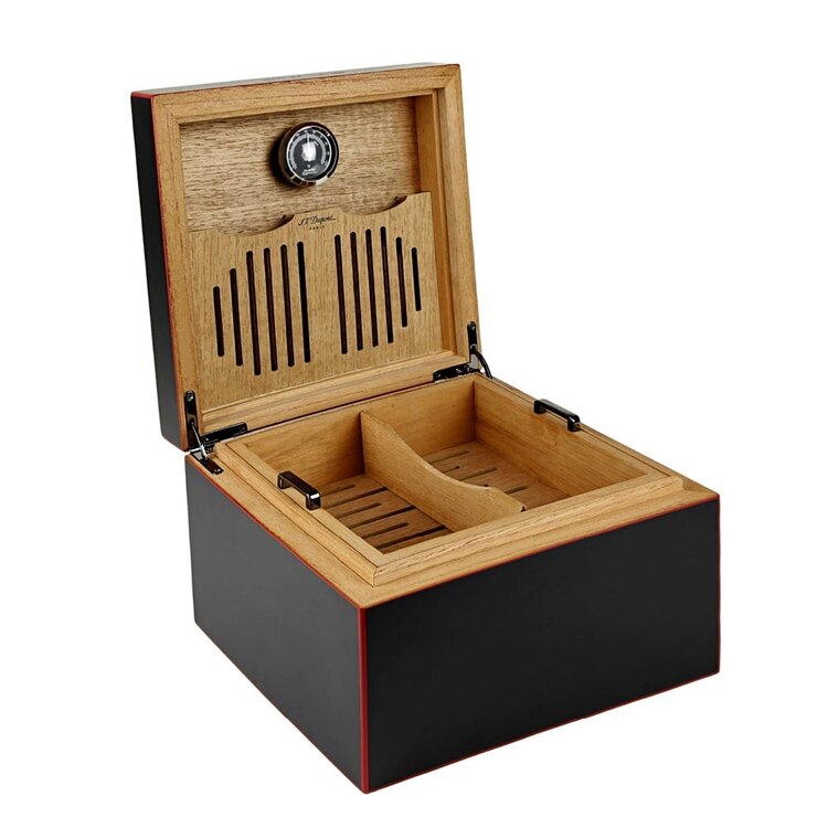 S.T. Dupont Memento Mori*  Cube Humidor Black 001394