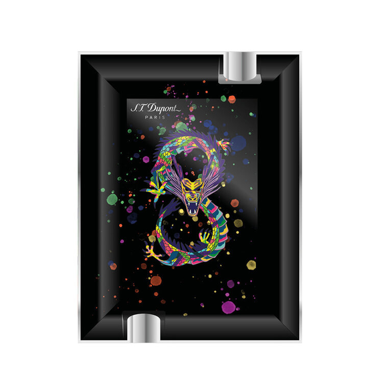 S.T. Dupont Dragon Porzellan 006487 Aschenbecher Black