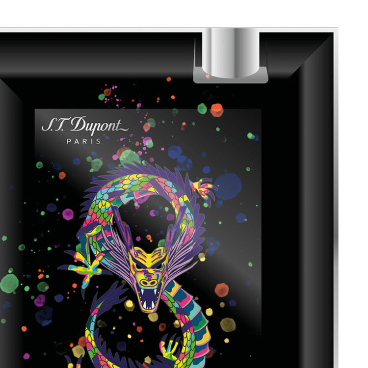 S.T. Dupont Dragon Porzellan 006487 Aschenbecher Black