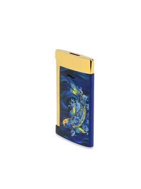 S.T. Dupont Koi Slim 7 027797KF glänzender blauer Lack