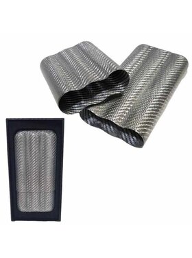 Graziani Carbon Zigarren Etui High Class 3 Zigarren silber