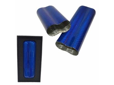 Graziani Carbon Zigarren Etui High Class 2 Zigarren Blau