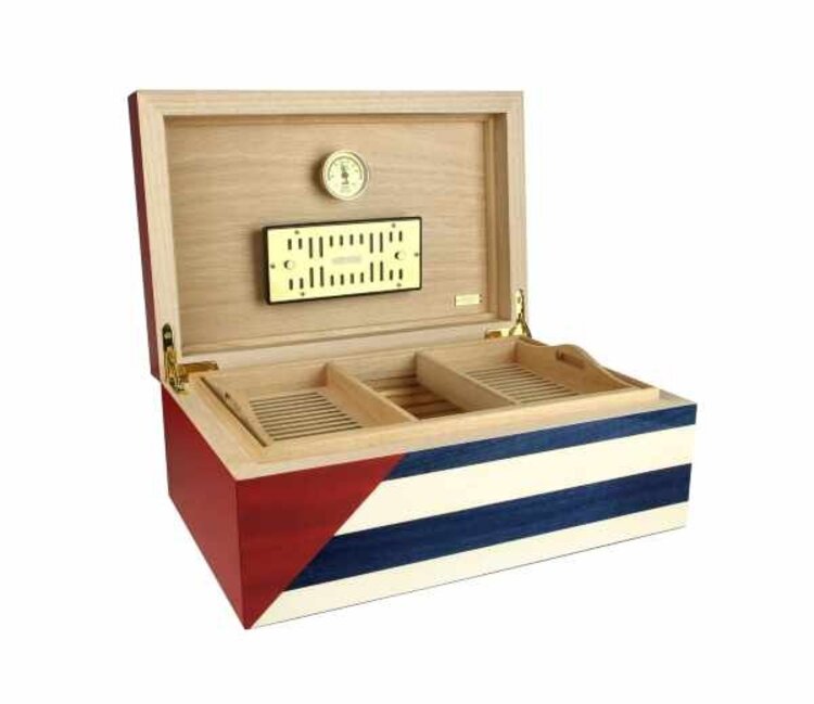 Adorini Humidor Cuba Te Amo Grande Deluxe Kuba Flagge für 150 Zigarren