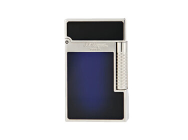 S.T. Dupont Le Grand Cling Feuerzeug Naturlack Dunkel Blau Palladium C23013