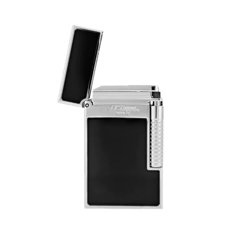 S.T. Dupont  Le Grand Cling Feuerzeug Naturlack Schwarz Palladium C23010