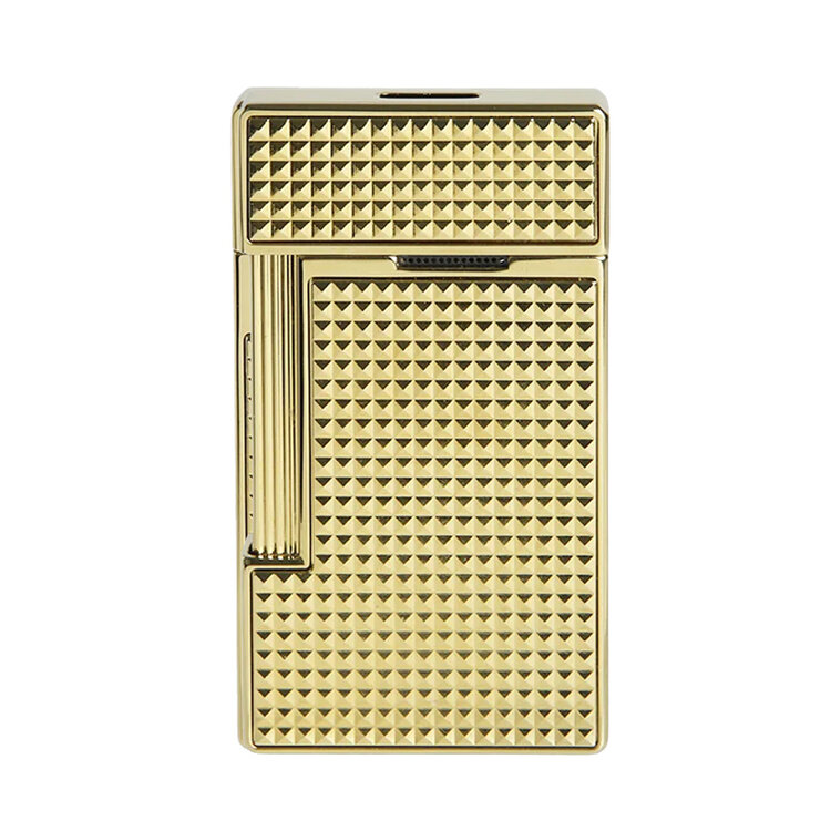 S.T. Dupont Slimmy Feuerzeug Gold mit Diamantmuster