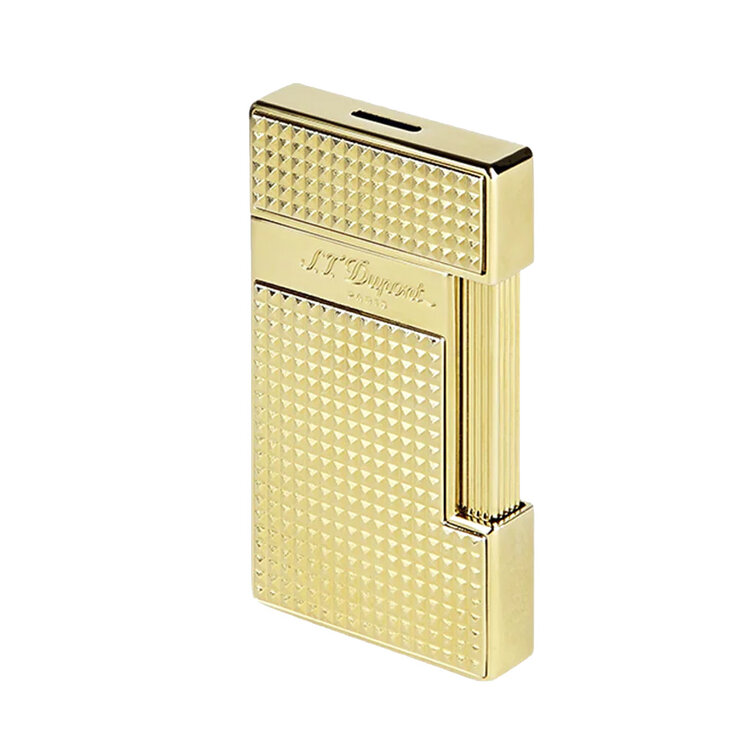 S.T. Dupont Slimmy Feuerzeug Gold mit Diamantmuster